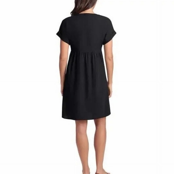 Briggs Linen Blend V-Neck Dress with Pockets | Size Med - Picture 9 of 11